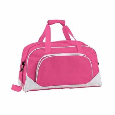 Goedkope fuchsia roze weekendtas/schooltas 42