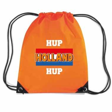 Goedkope hup holland hup voetbal rugzakje / weekendtas rijgkoord oranje