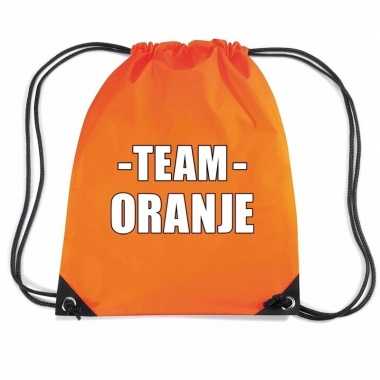 Goedkope sportdag team oranje rugtas/ weekendtas