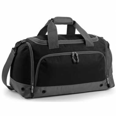 Goedkope weekendtas/weekendtas zwart/grijs 30 liter