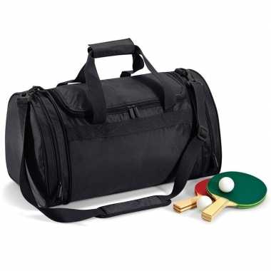 Goedkope zwarte nylon weekendtas 32 liter