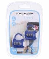 2x blauwe weekendtassen bagagesloten cijferslot