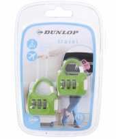 2x groene weekendtassen bagagesloten cijferslot