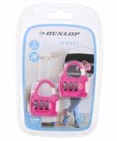 2x roze weekendtassen bagagesloten cijferslot