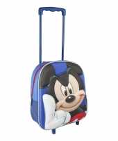 Blauwe 3d mickey mouse weekendtas trolley jongens 31